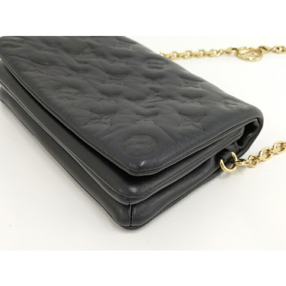 Louis Vuitton Pochette Coussin Chain Embossed Lamb Leather Shoulder Bag - Picture 3 of 9
